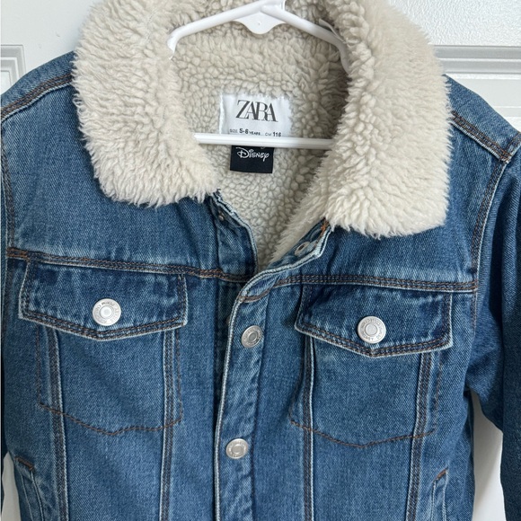Zara toddler boy mickey disney denim jacket with fleece lining - Picture 6 of 7